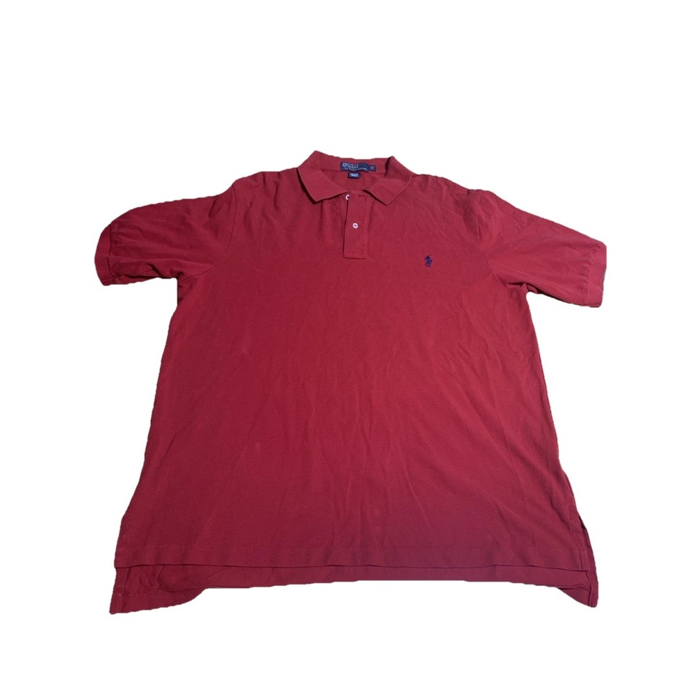 Polo Ralph Lauren Short Sleeve Polo‎ Shirt Men's Size XLT Tall Red